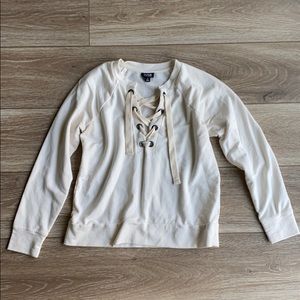 Lace-Up Sweater Top